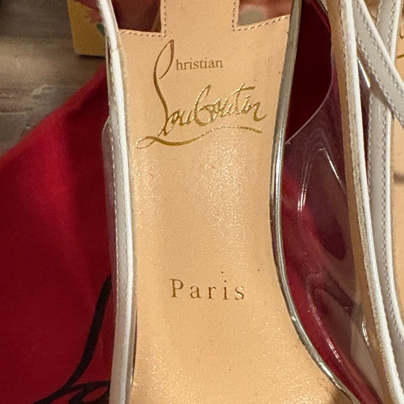 Christian Louboutin Nosy 100 pumps White Strappy Heels - Picture 4 of 6